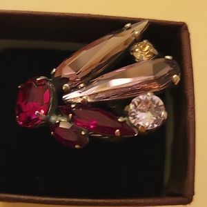 Sorrelli multi crystal ring